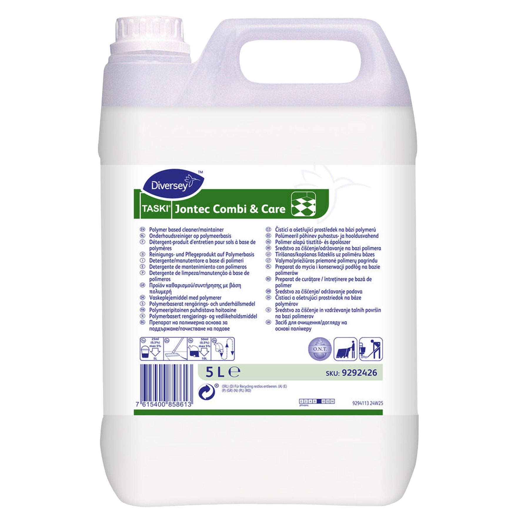 [8566595] Golvrengöring/underhållsmedel Jontec Combi & Care 2x5 liter W1779