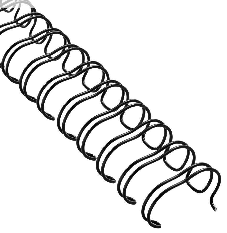 [EE00336] Wire-o A4 svart 38 mm 2:1 1/2" Renz 23-loops 20st/fp