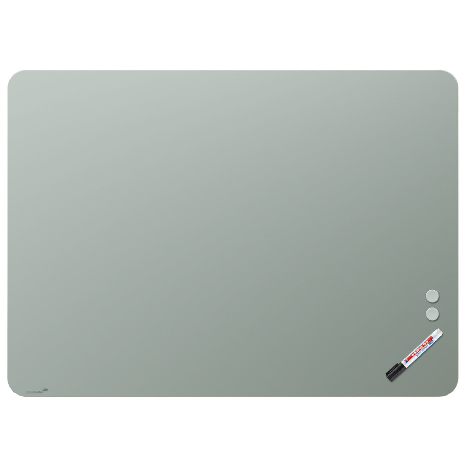 [8566660] Glastavla matt rundade hörn 90x120 cm sage green
