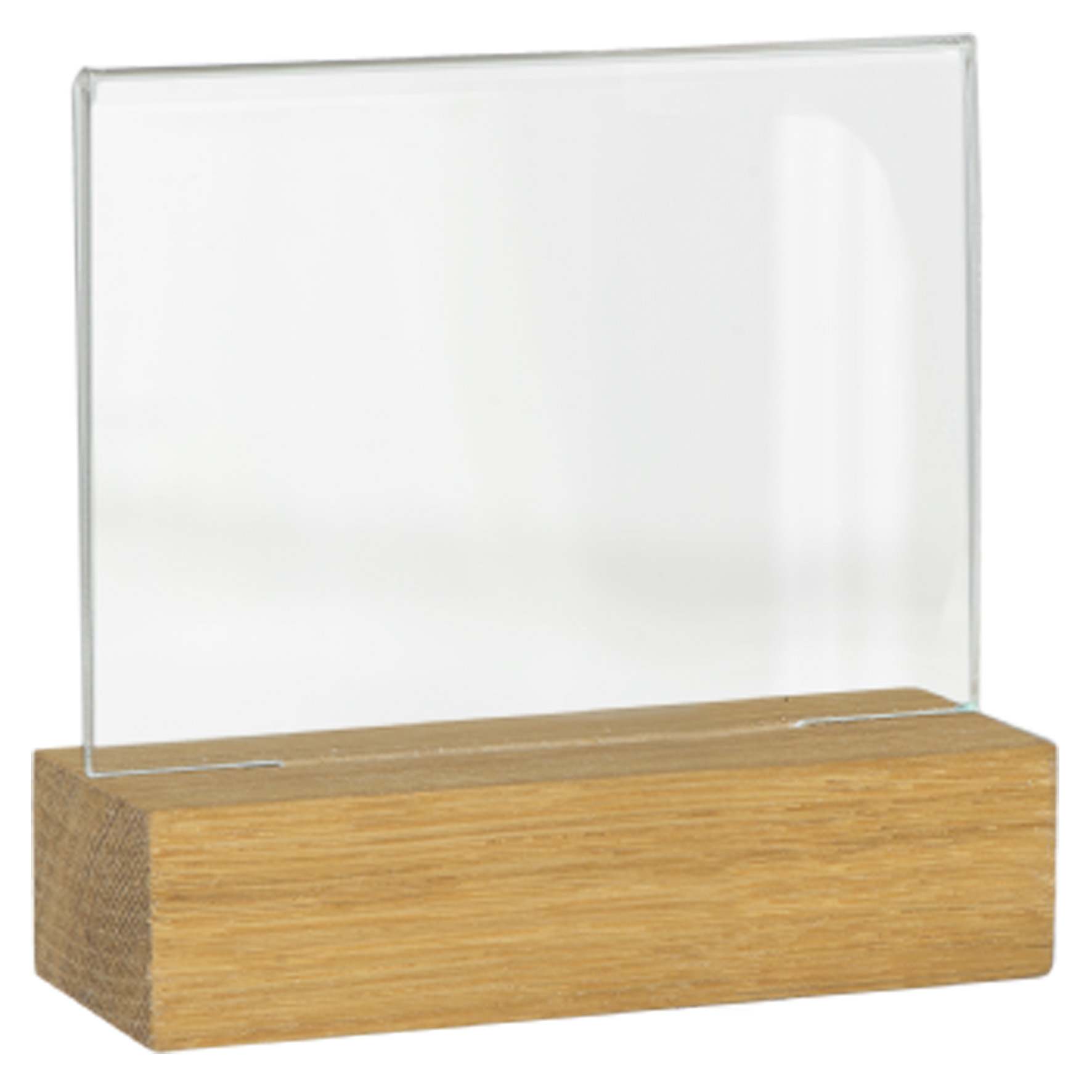 [8566891] Akrylskylt A7 liggande, träfot