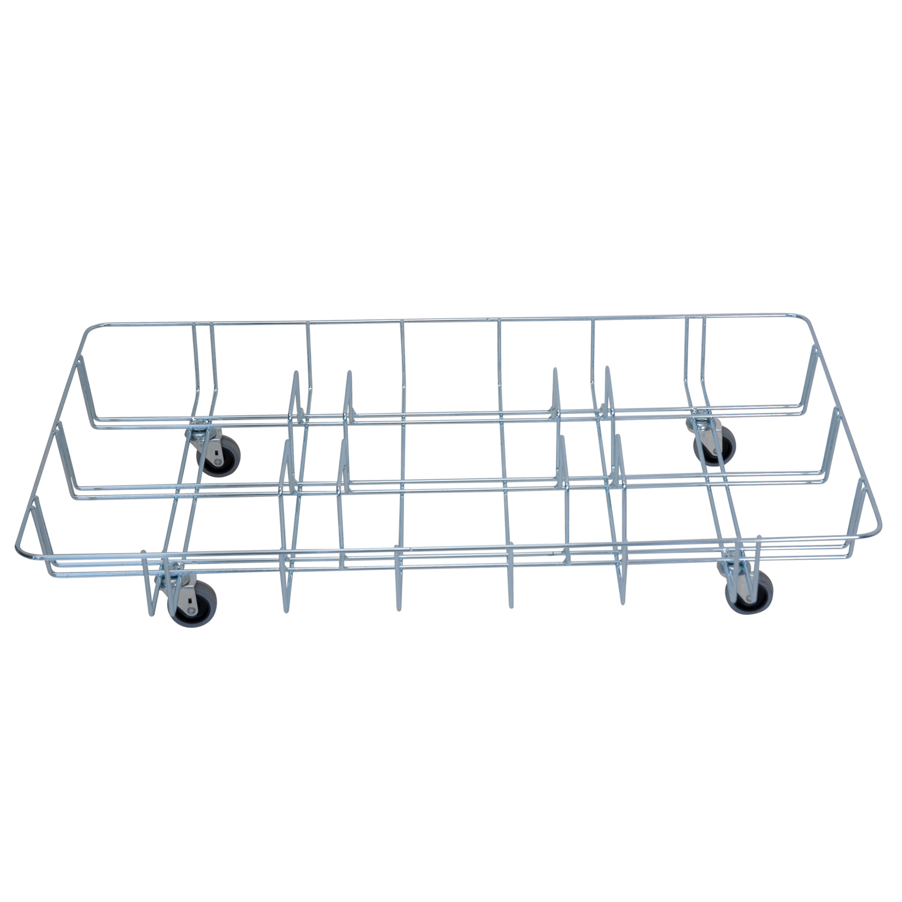 [8566786] Trådvagn för 3x60L kärl zink