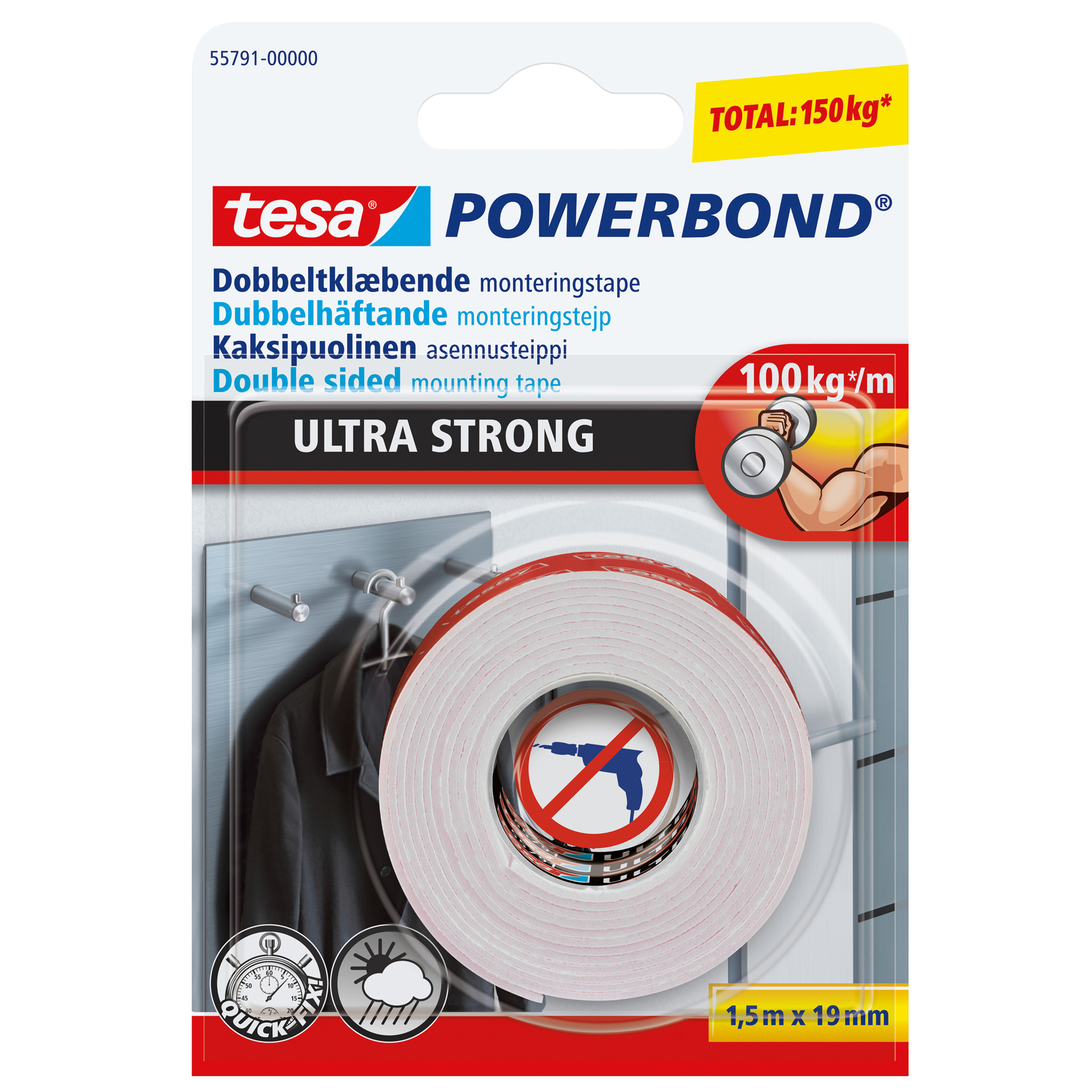 [2346823] Monteringstejp Ultra Strong dubbelhäftande 19mm bred