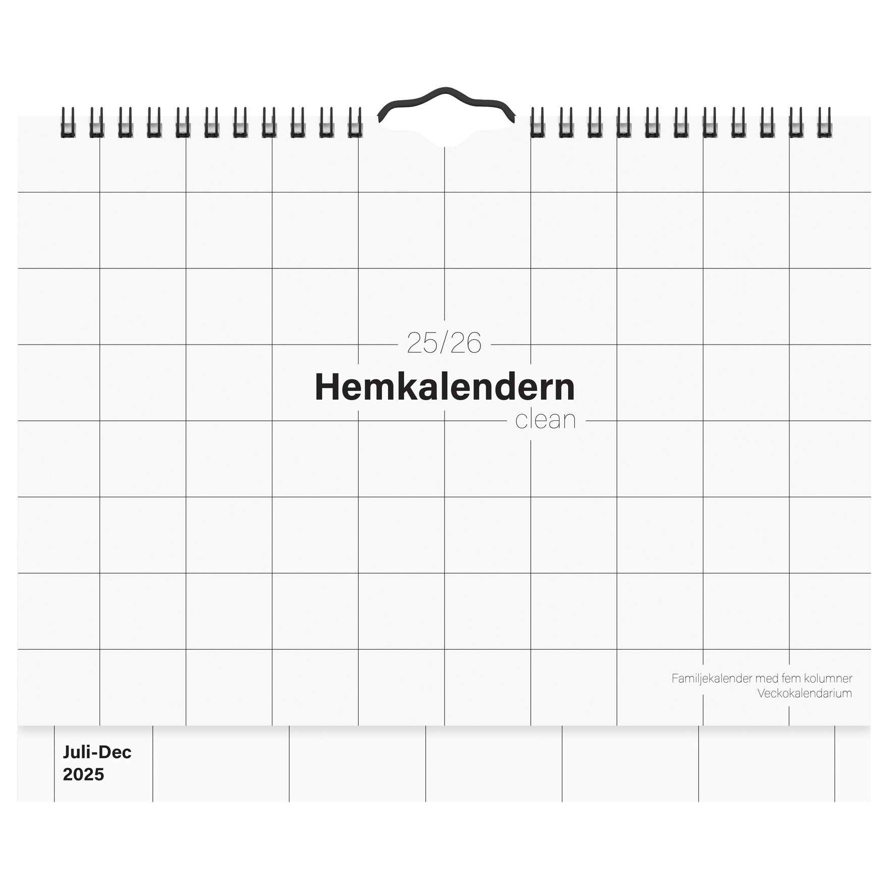 [60182626] Hemkalendern Clean Vägg 25/26
