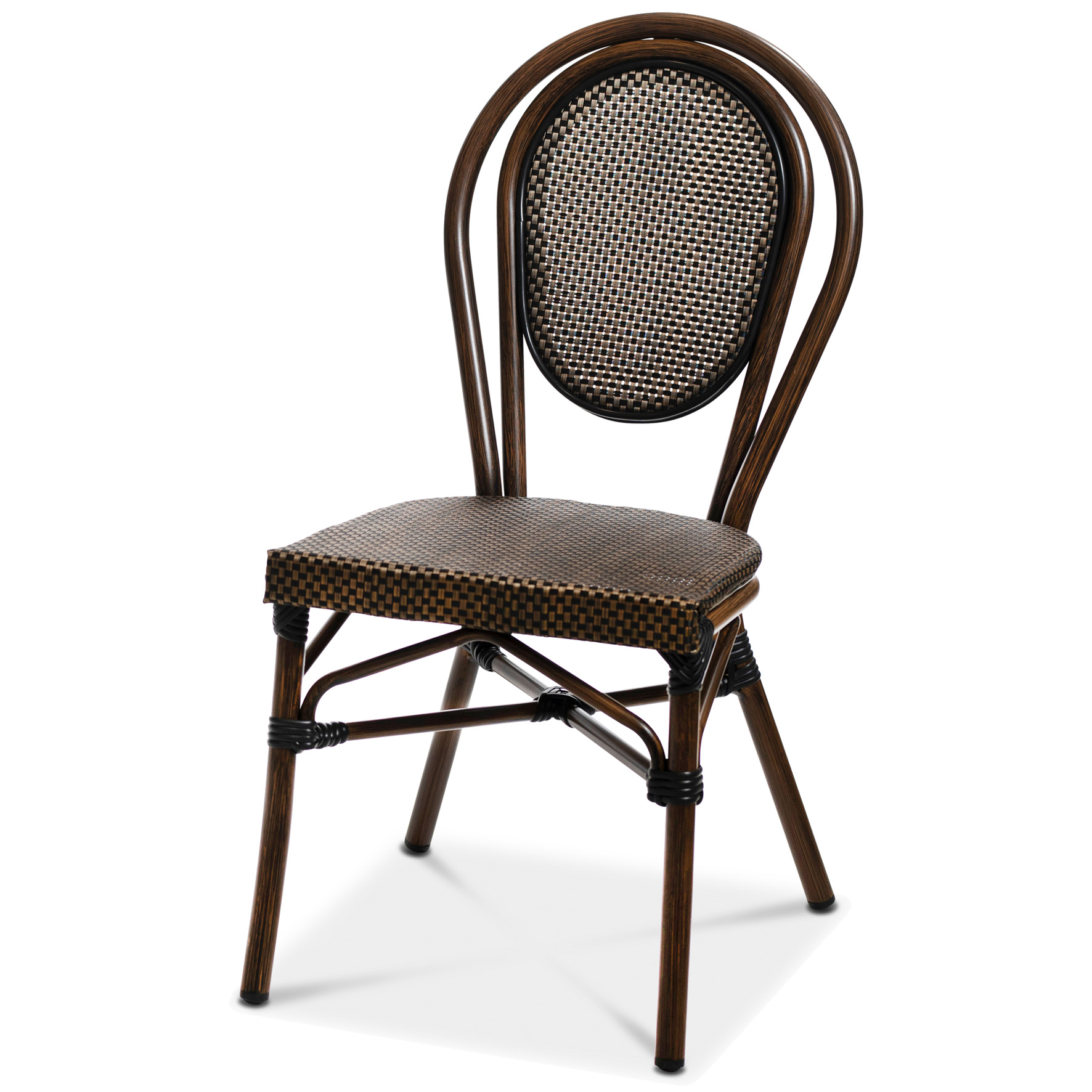 [8566926] Stol Rennes Svart/brun textel.