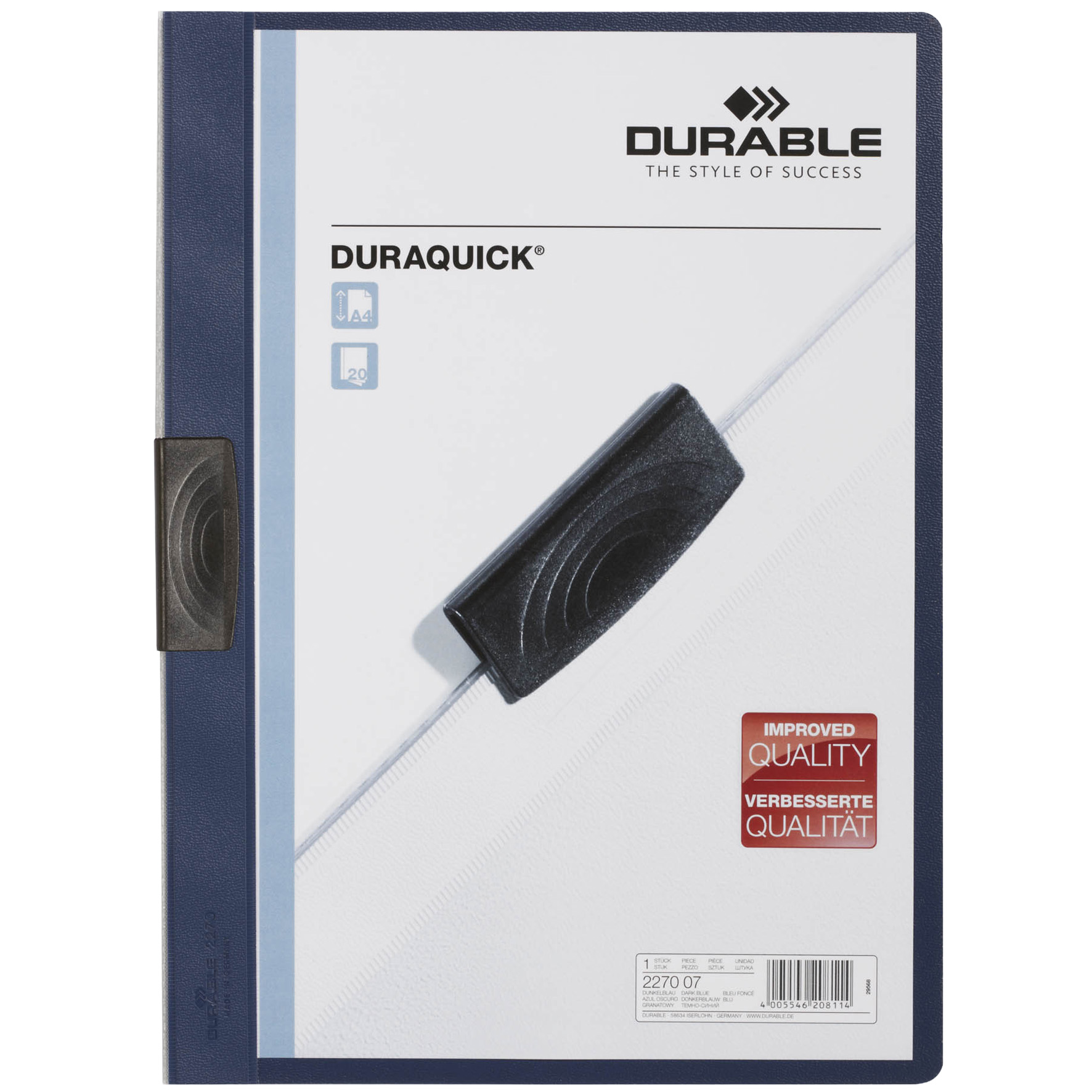 [2669141] Klämmapp Duraquick A4 blå
