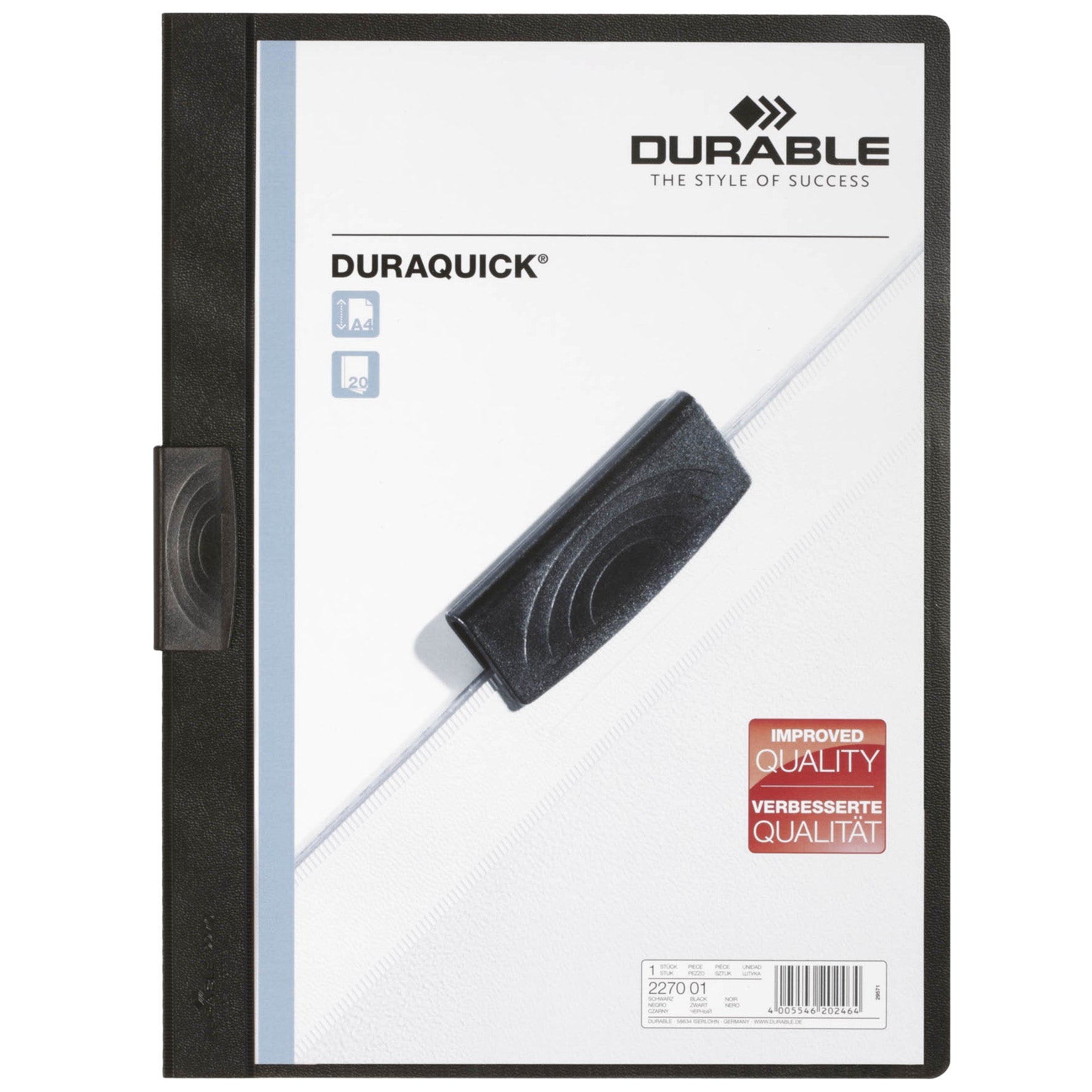 [2669144] Klämmapp Duraquick A4 svart