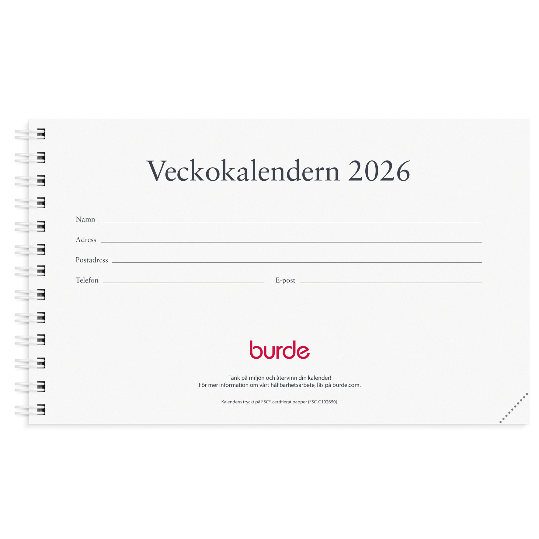 [61141026] Veckokalendern refill 2026