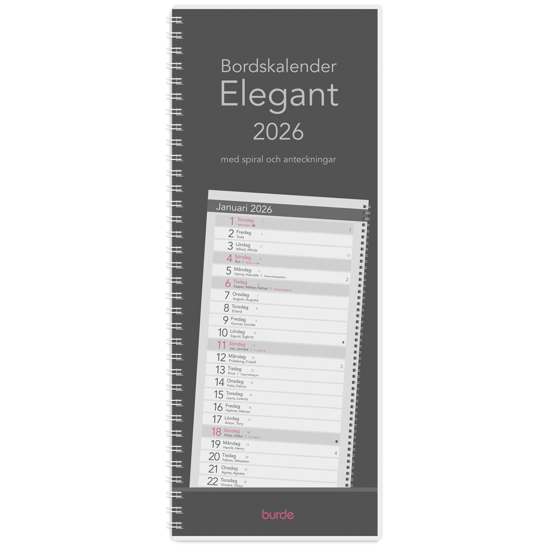 [61159526] Bordskalender Elegant 2026