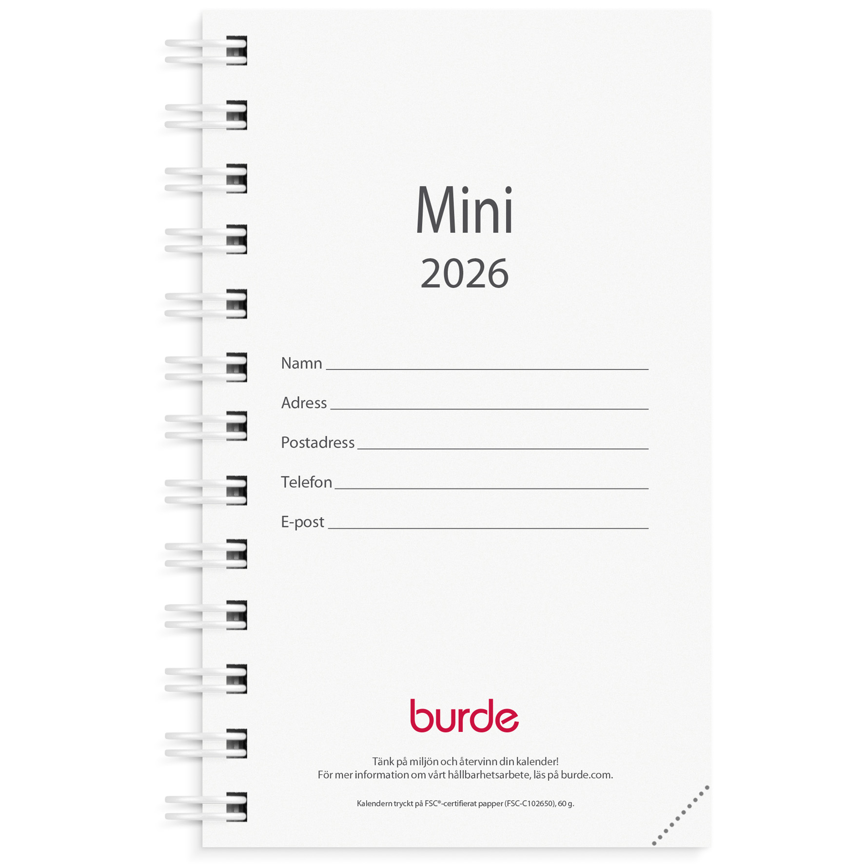 [61321126] Kalender 2026 Mini refill