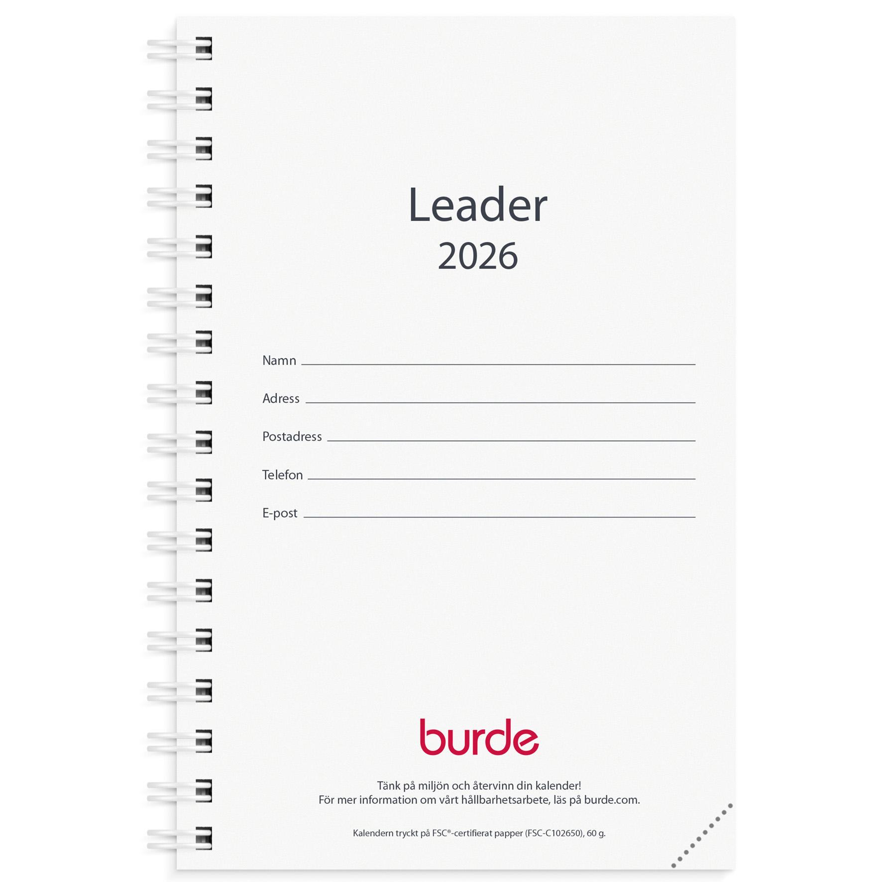 [61333026] Kalender 2026 Leader refill