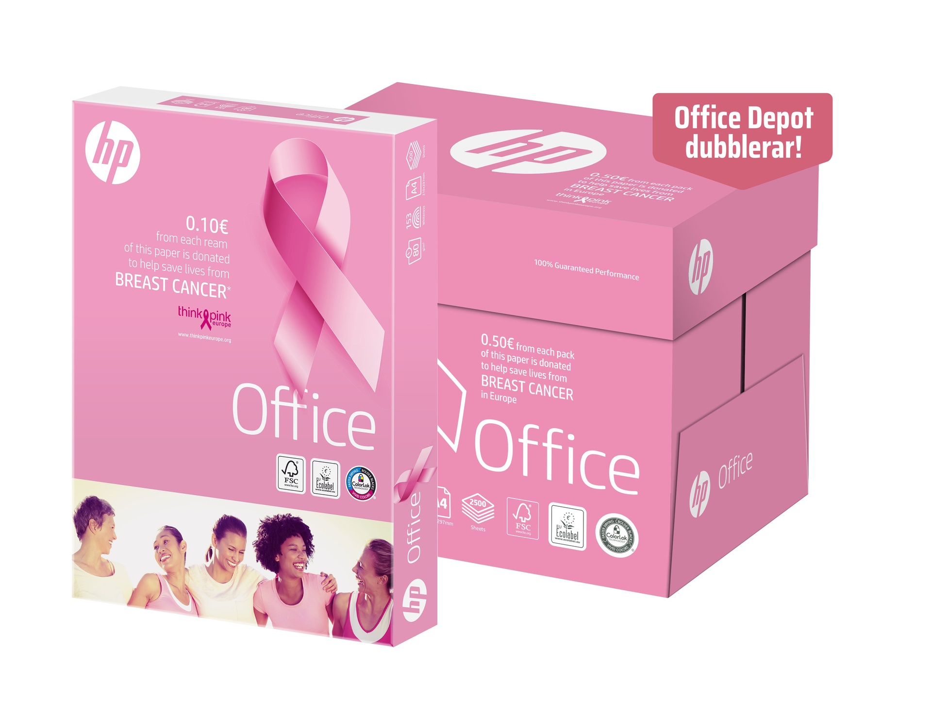 [1049199] Papper HP Rosabandet A4 500/fp