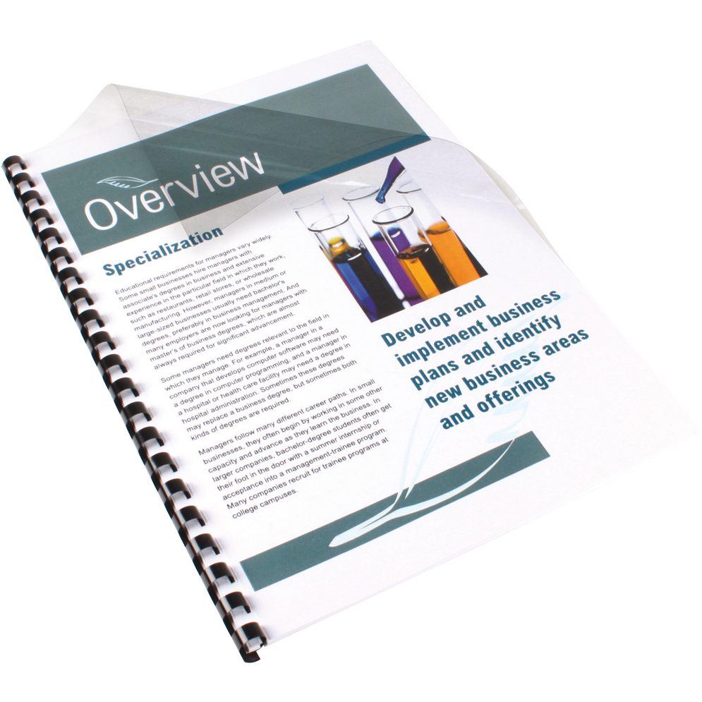 [E8558536] Plastomslag A4klar 200mic 100 st/fp