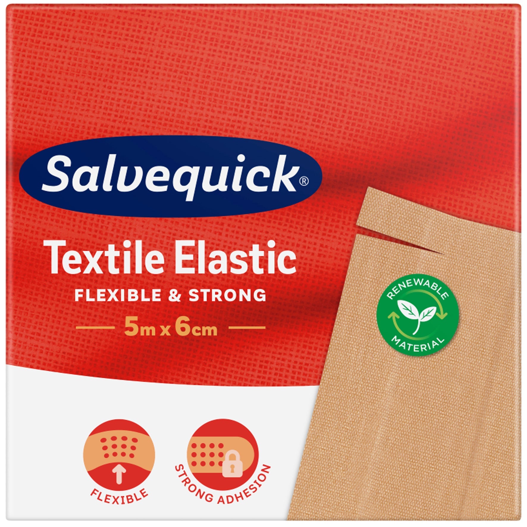 [8567518] Textilplåster Salvequick 5 m