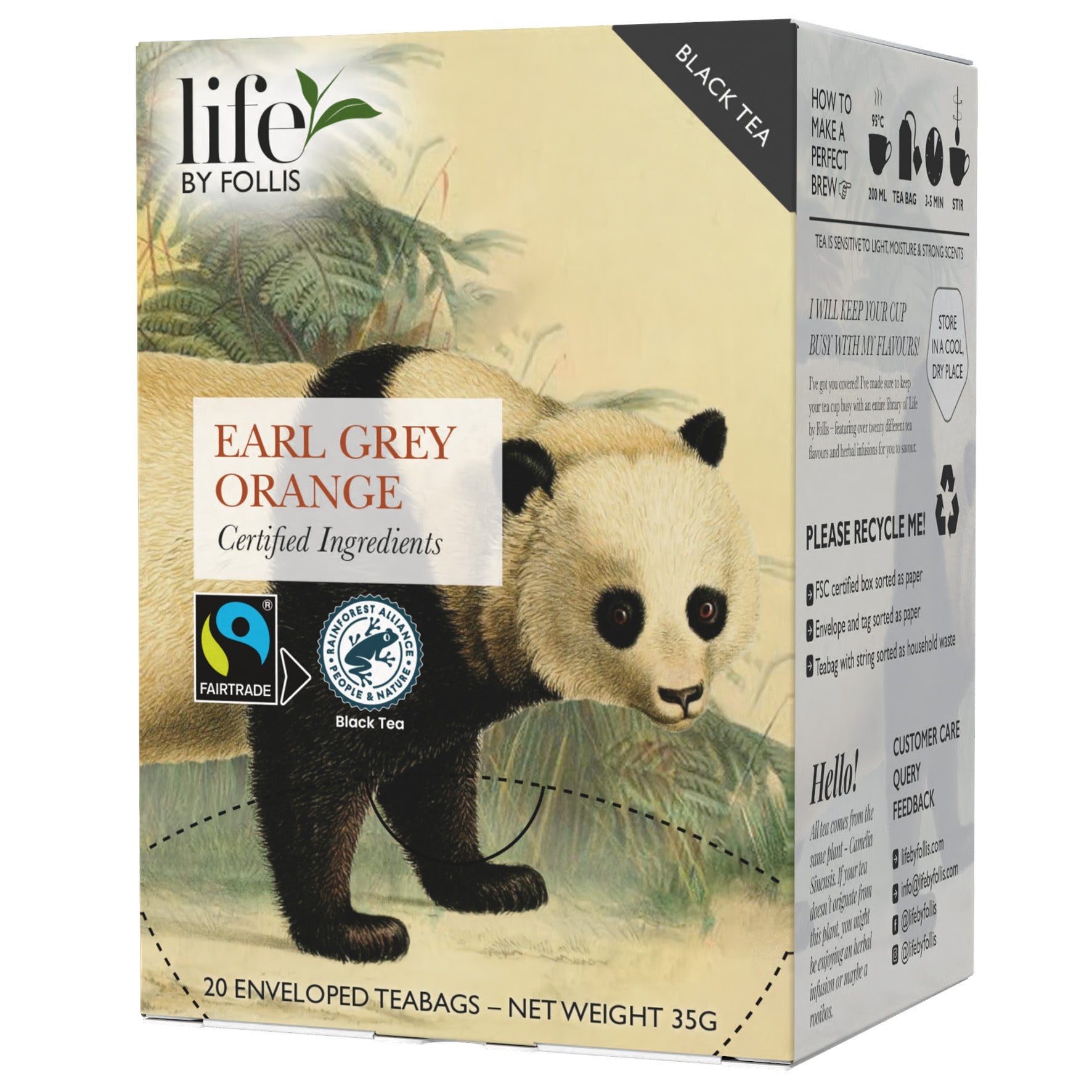 [8568394] Te Earl Grey Orange Life by Follis 20-pack