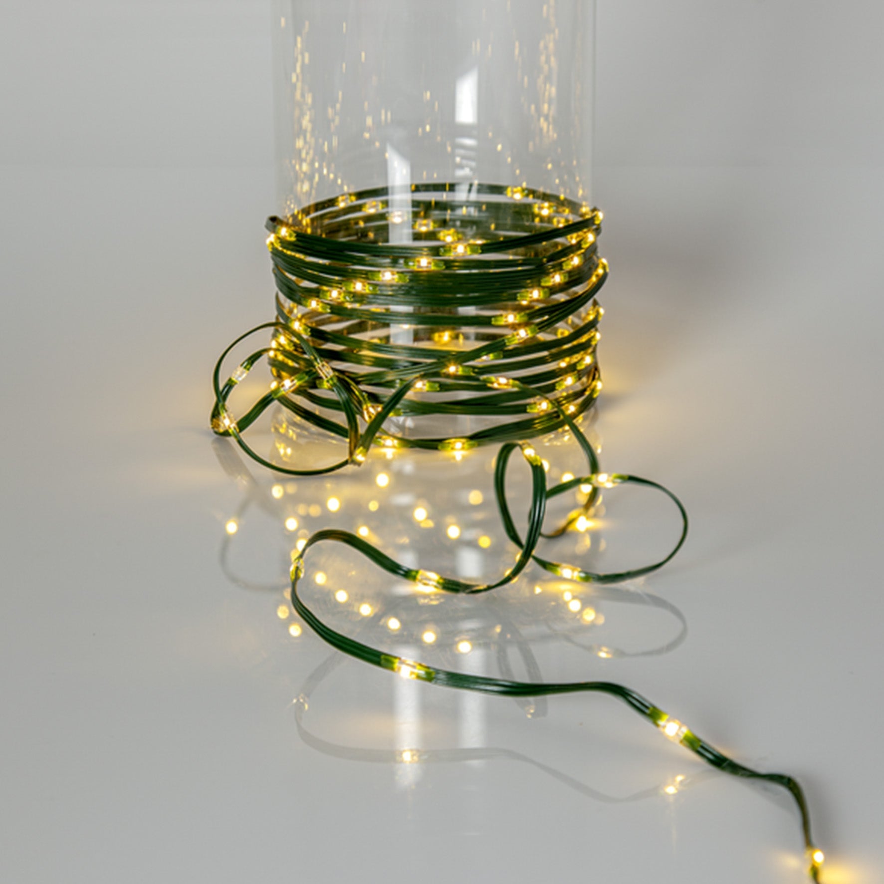[8565876] Julgransslinga Dew Drop Micro grön 8x2 m varmvit