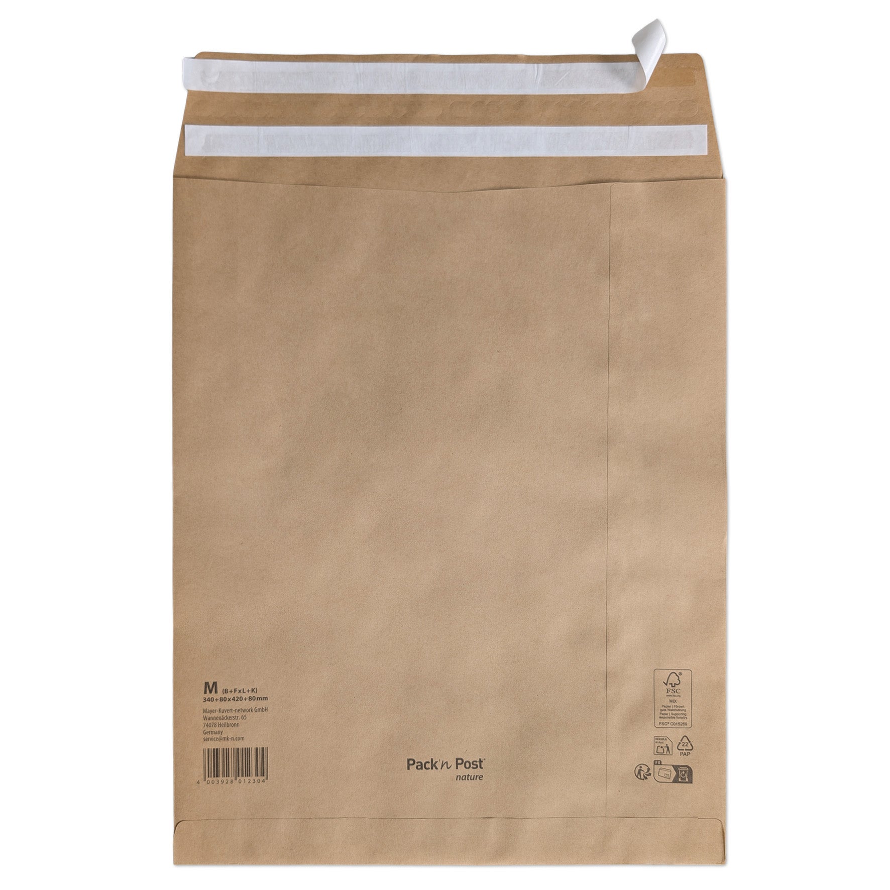 [2850352] E-handelspåse papper M 250-pack