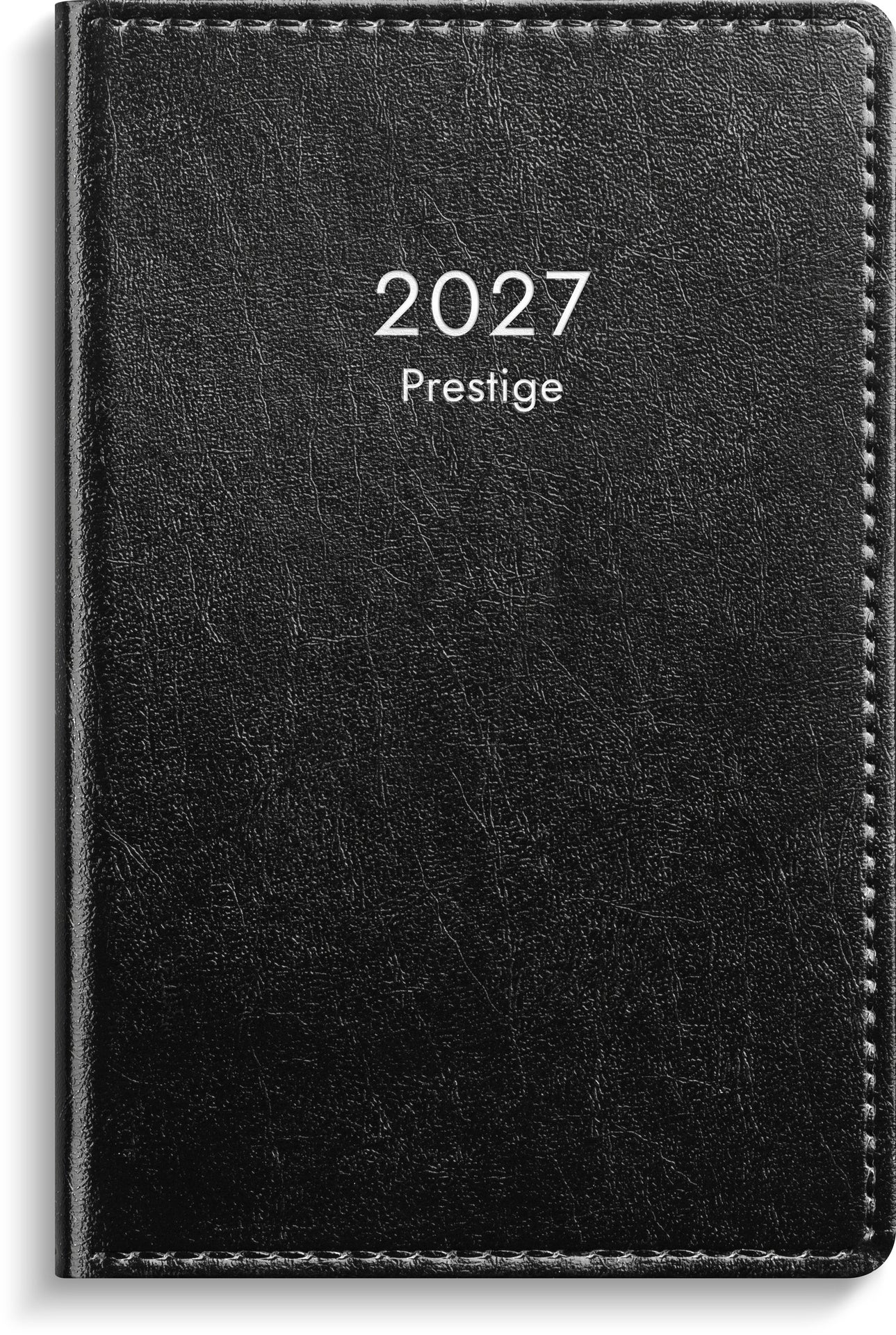 [61334627] Kalender 2027 Prestige svart konstläder Burde