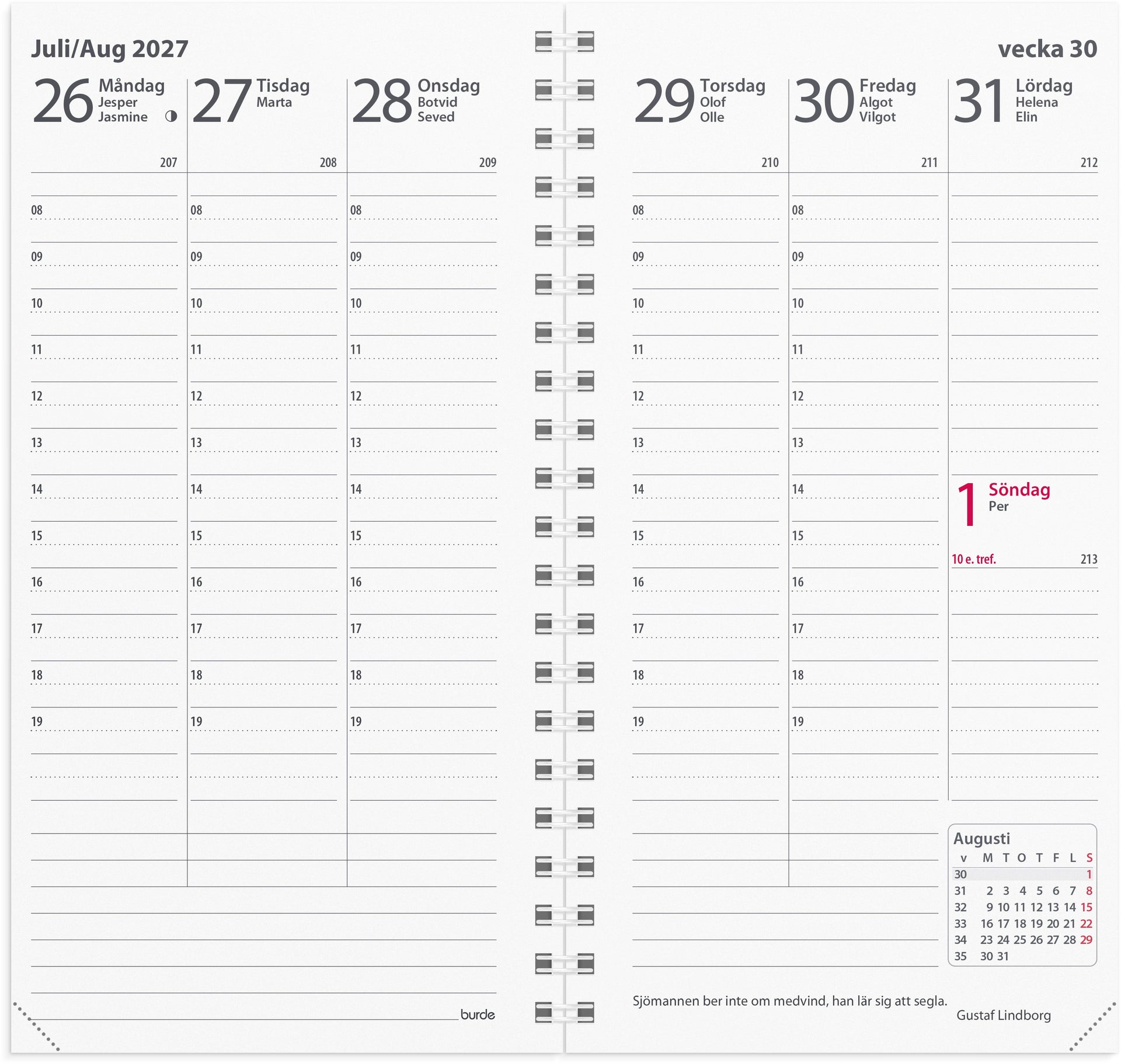 [61365027] Kalender 2027 Interplano II refill Burde