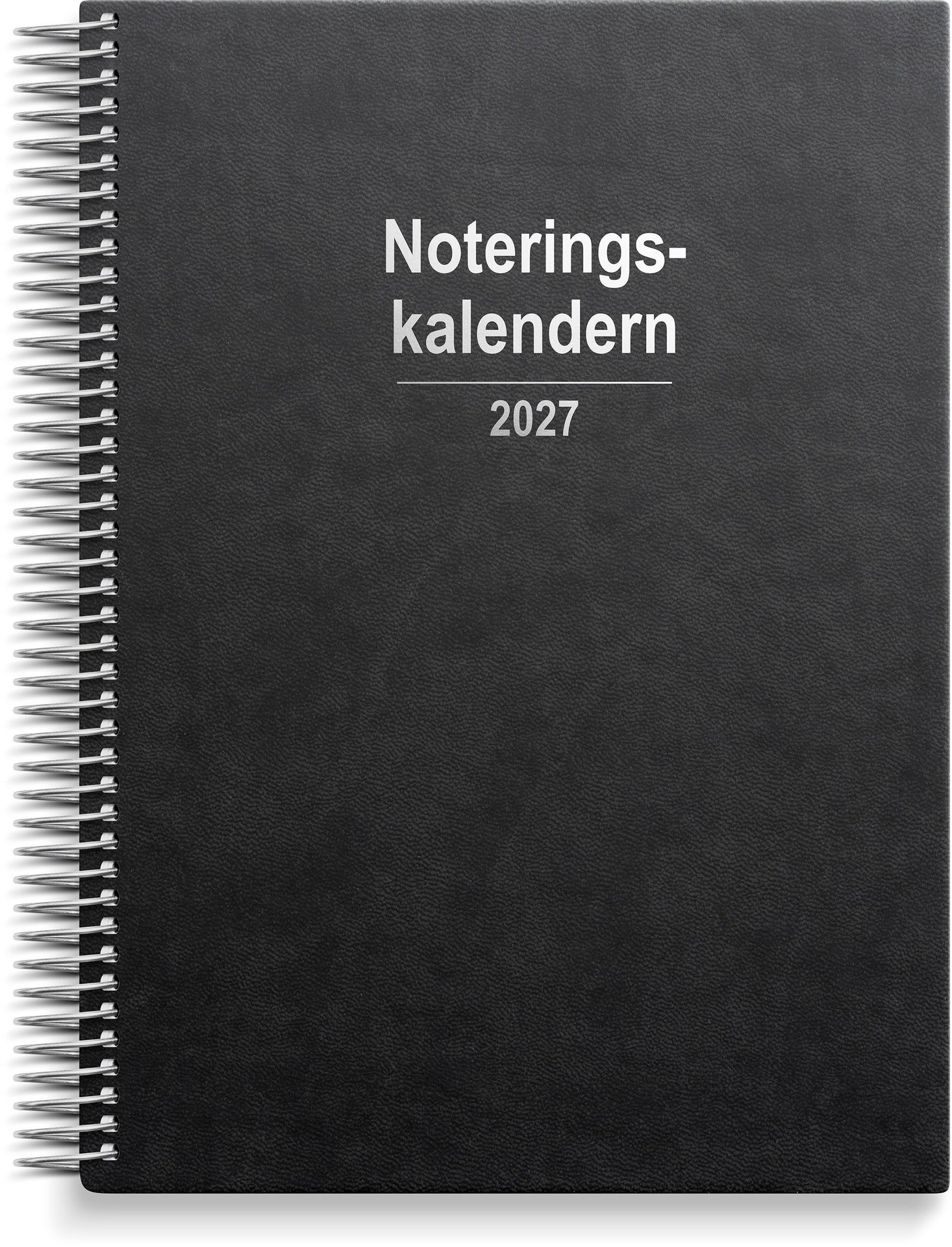 [61123027] Noteringskalendern 2027 svart konstläder Burde