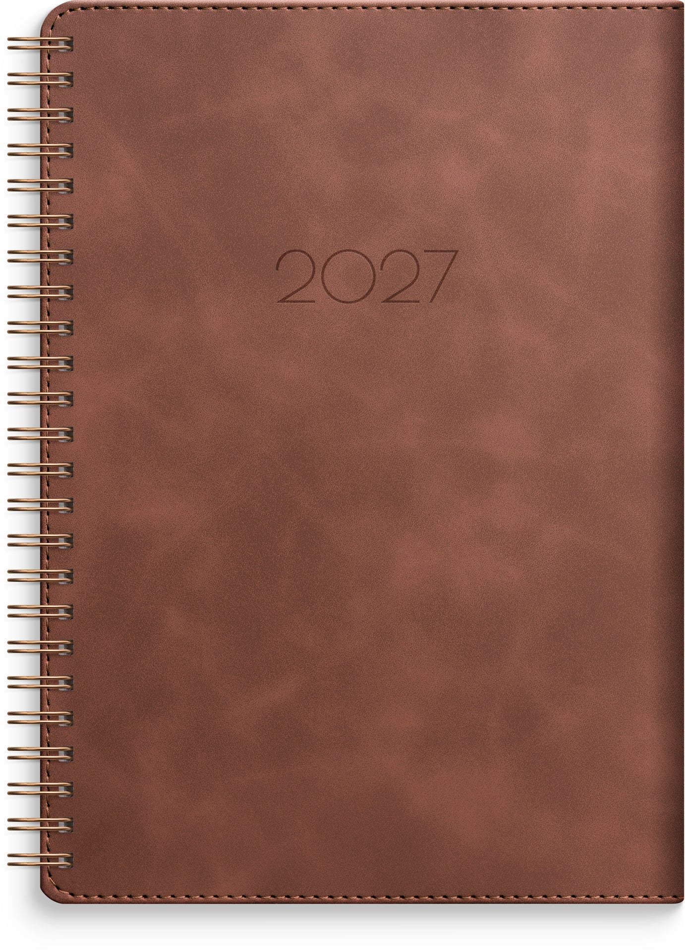 [61558127] Kalender 2027 Business A5 Twist brun Burde