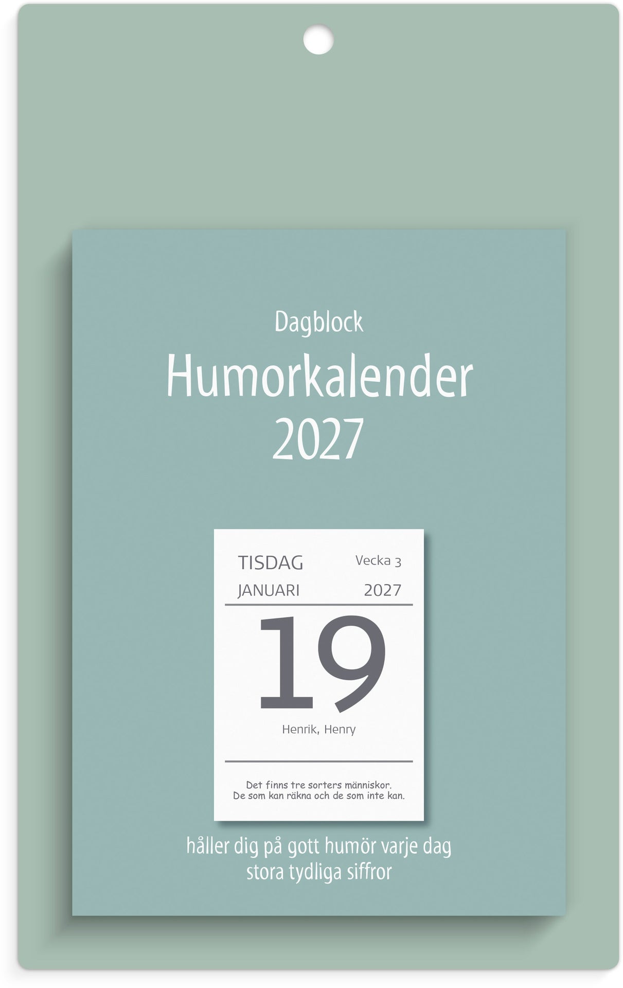 [61131027] Väggplån med dagblock 2027 Humor Burde