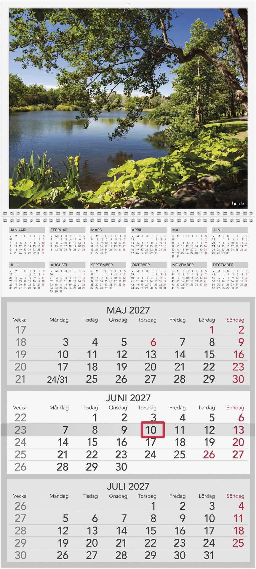 [61174627] Väggkalender 2027 Trebello Burde