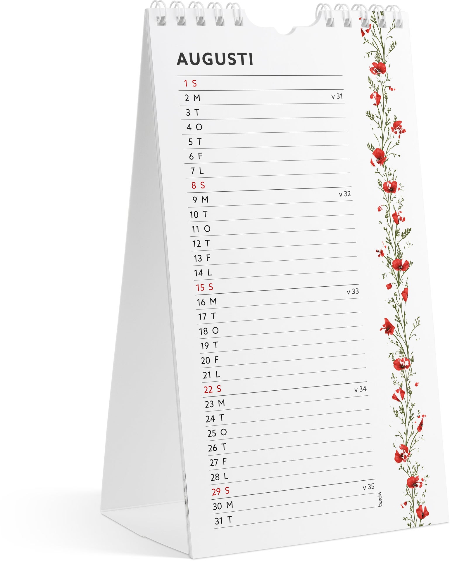 [61178327] Väggkalender 2027 Mini Duo Burde