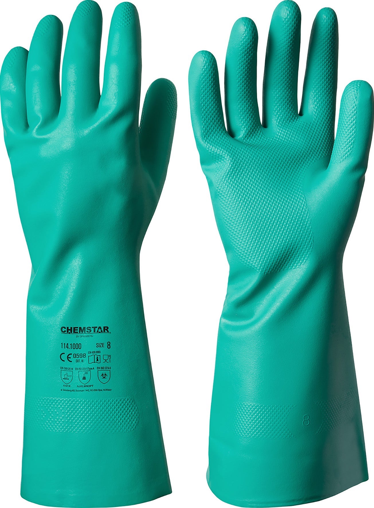[8568527] Kemikalieresistenta nitrilhandskar 1000 stl 9 grön