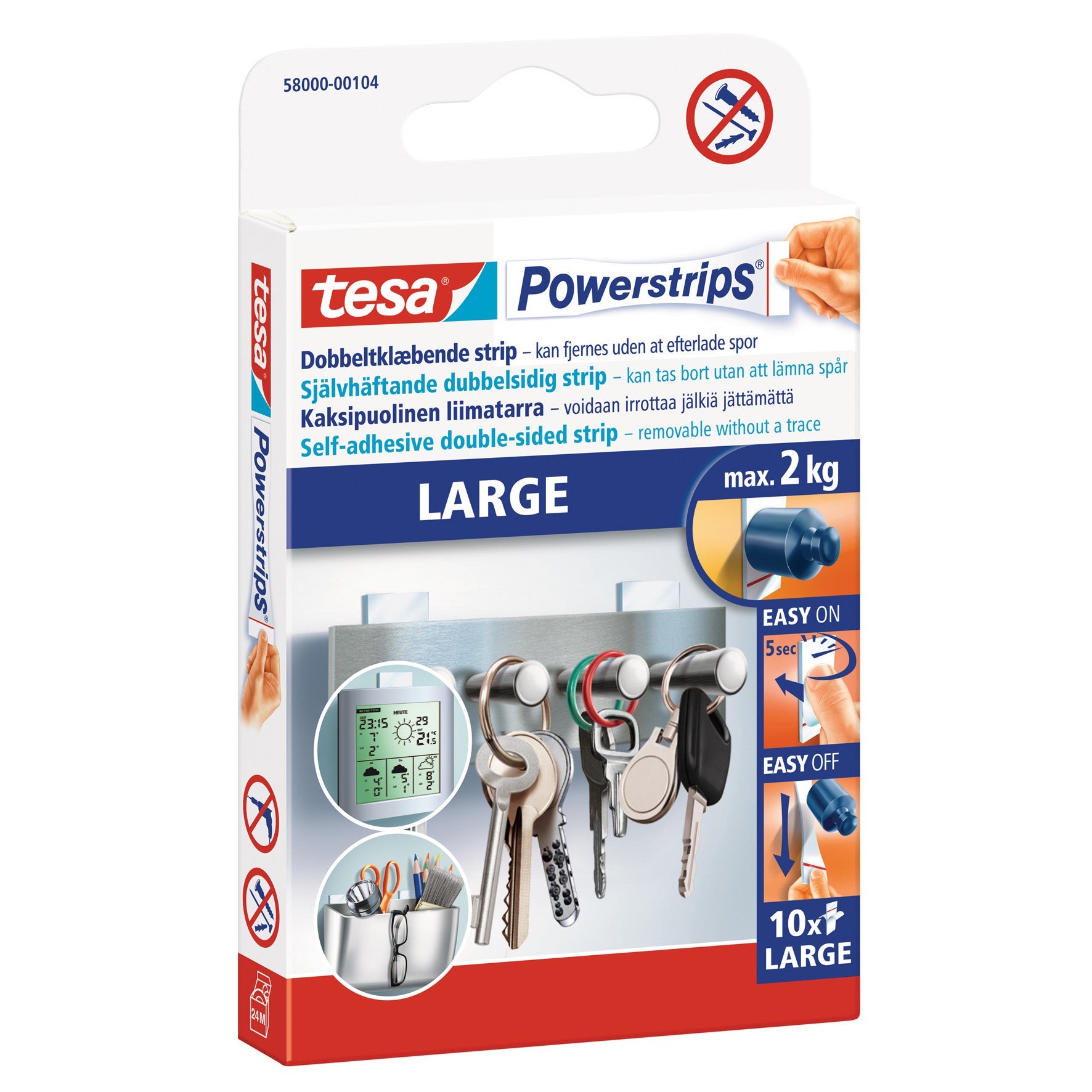 [2346830] Monteringsstrip självhäftande max 2kg 10/fp