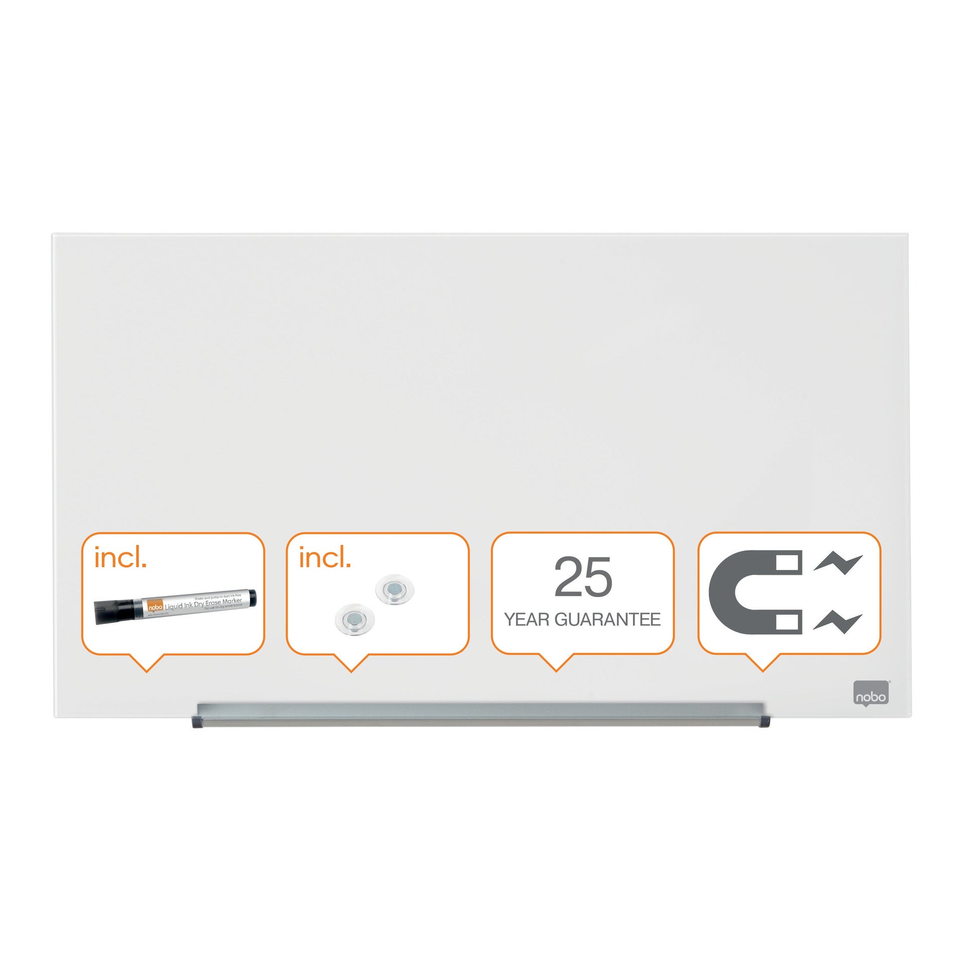 [8562475] Glastavla Impression Pro Magnetisk 31" Vit