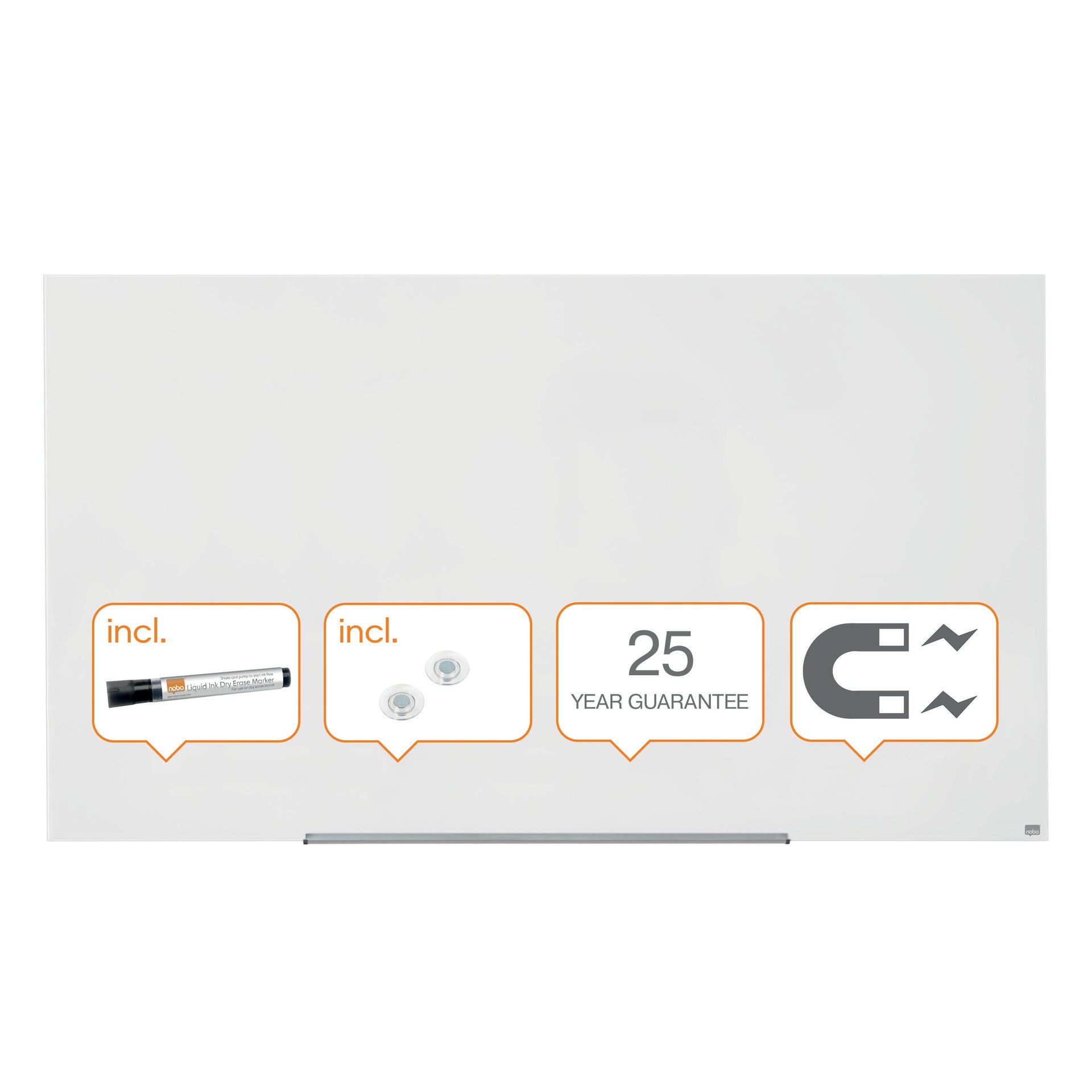 [8562476] Glastavla Impression Pro Magnetisk 85" Vit