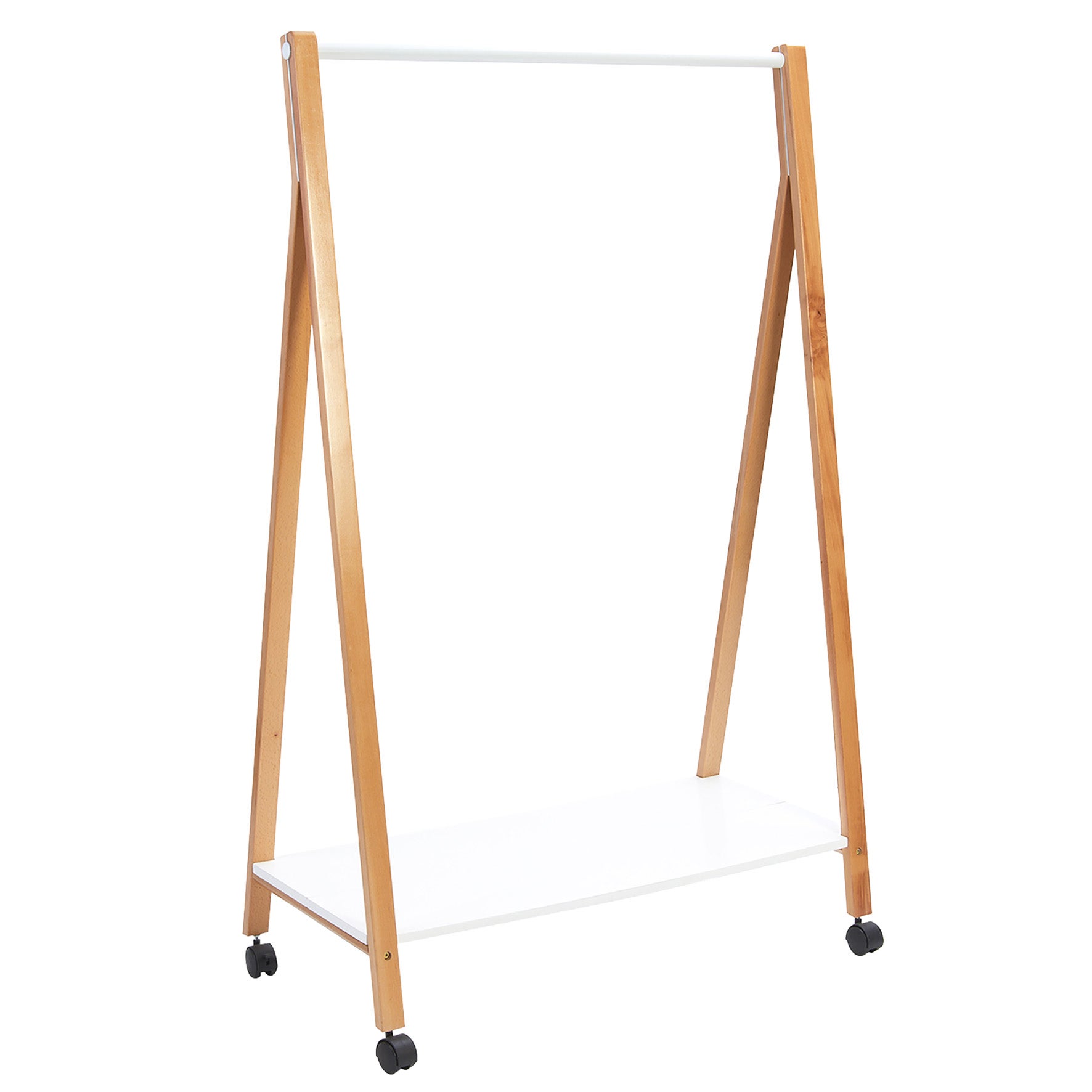 [8568179] Klädställning Sleek A-form bokträ