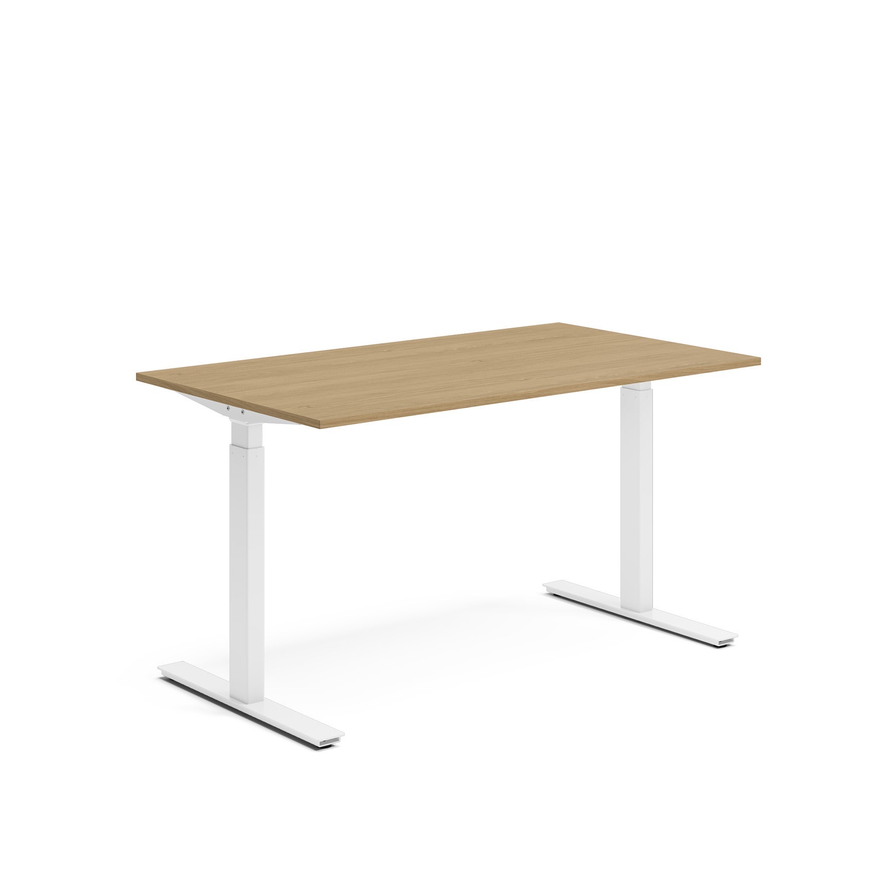 [8560788] Skrivbord el 140x80 cm Ek/Vit