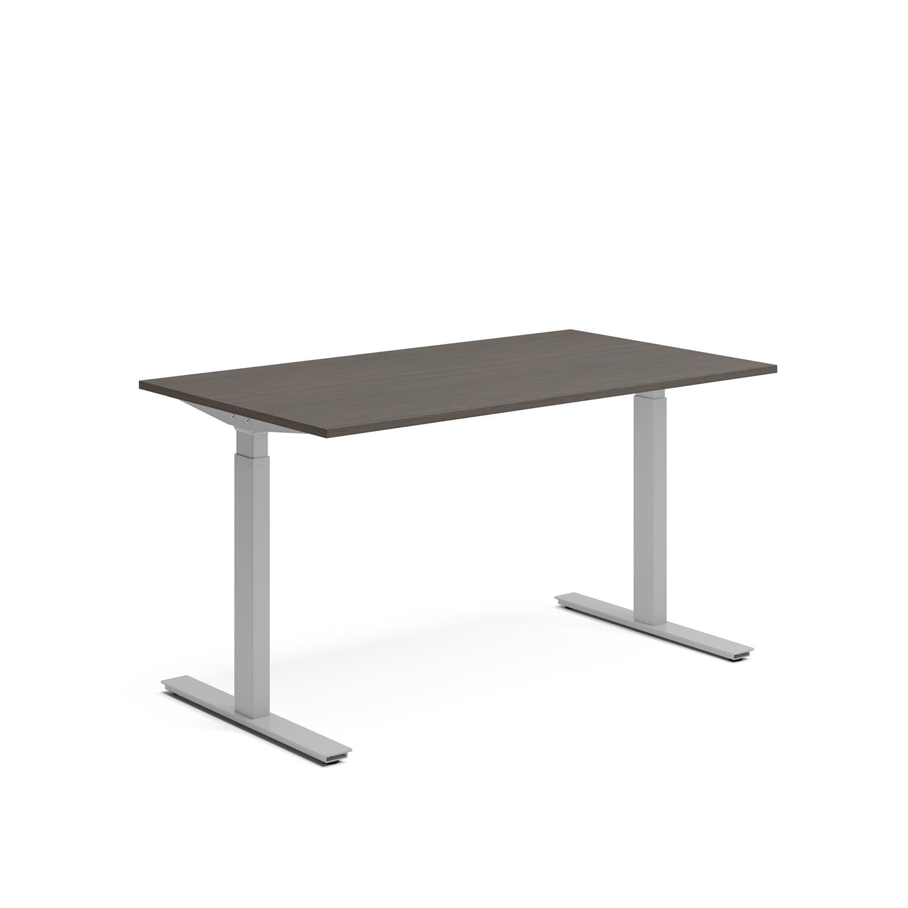 [8560792] Skrivbord el 140x80 cm Mörk ask/Silver