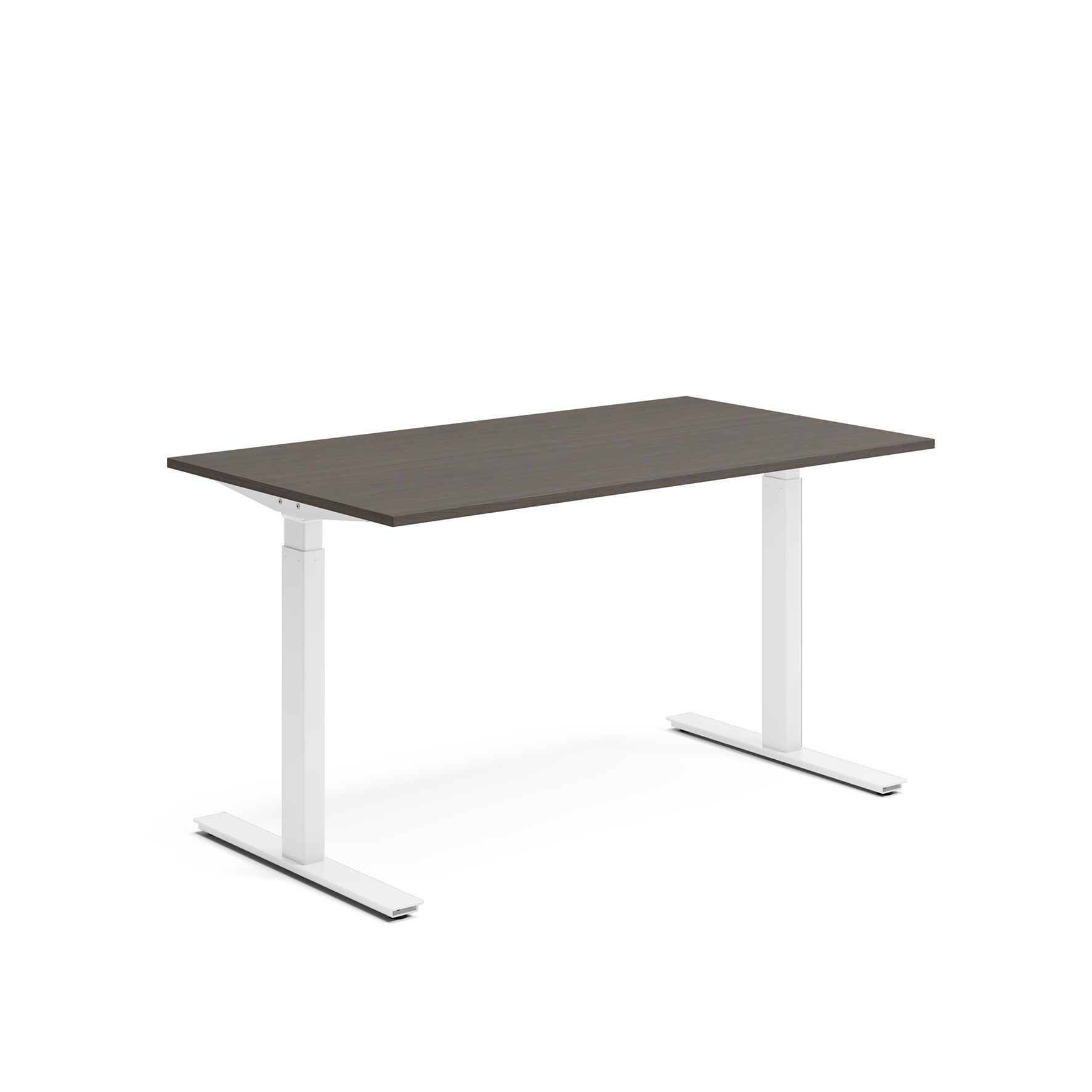 [8560794] Skrivbord el 140x80 cm Mörk ask/Vit