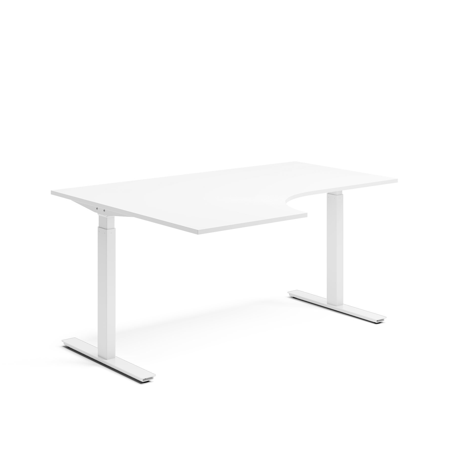 [8560806] Skrivbord el vänster 80x160 cm Vit/Vit