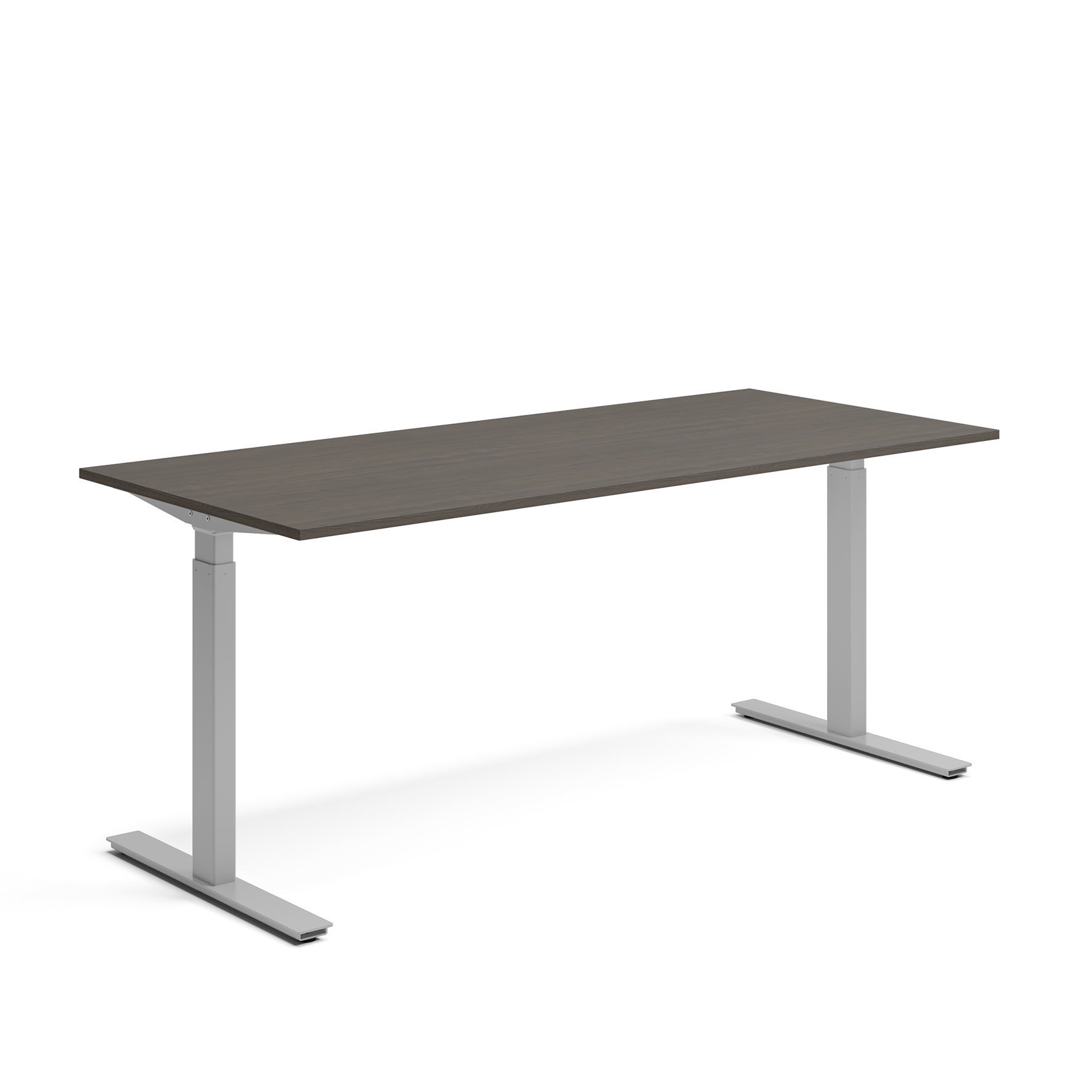 [8560840] Skrivbord el 180x80 cm Mörk ask/Silver
