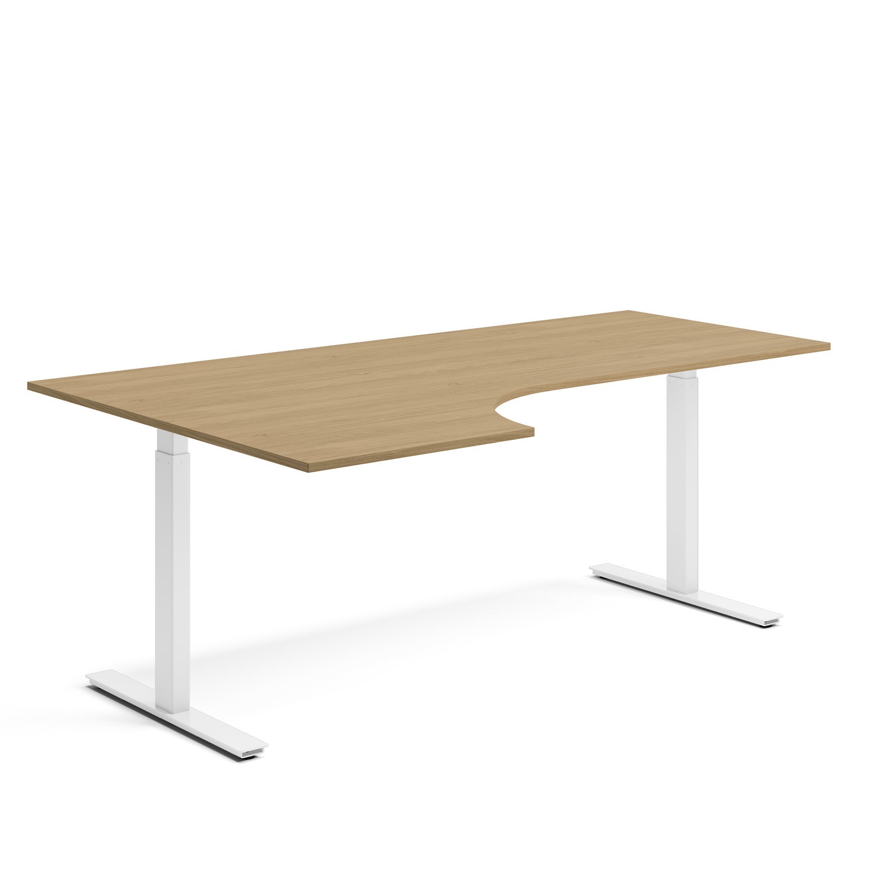 [8560848] Skrivbord el vänster 80x200 cm Ek/Vit