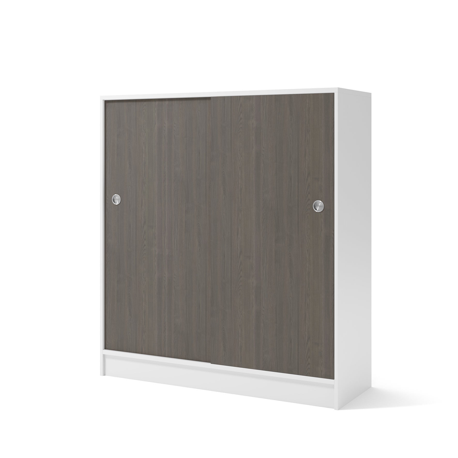 [8560943] Skåp 1200x415x1325 mm Vit/Mörk ask