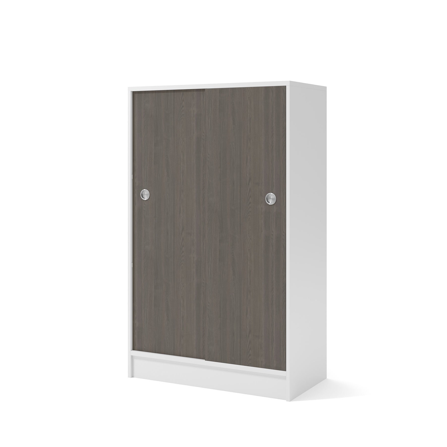 [8560955] Skåp 805x415x1325 mm Vit/Mörk ask
