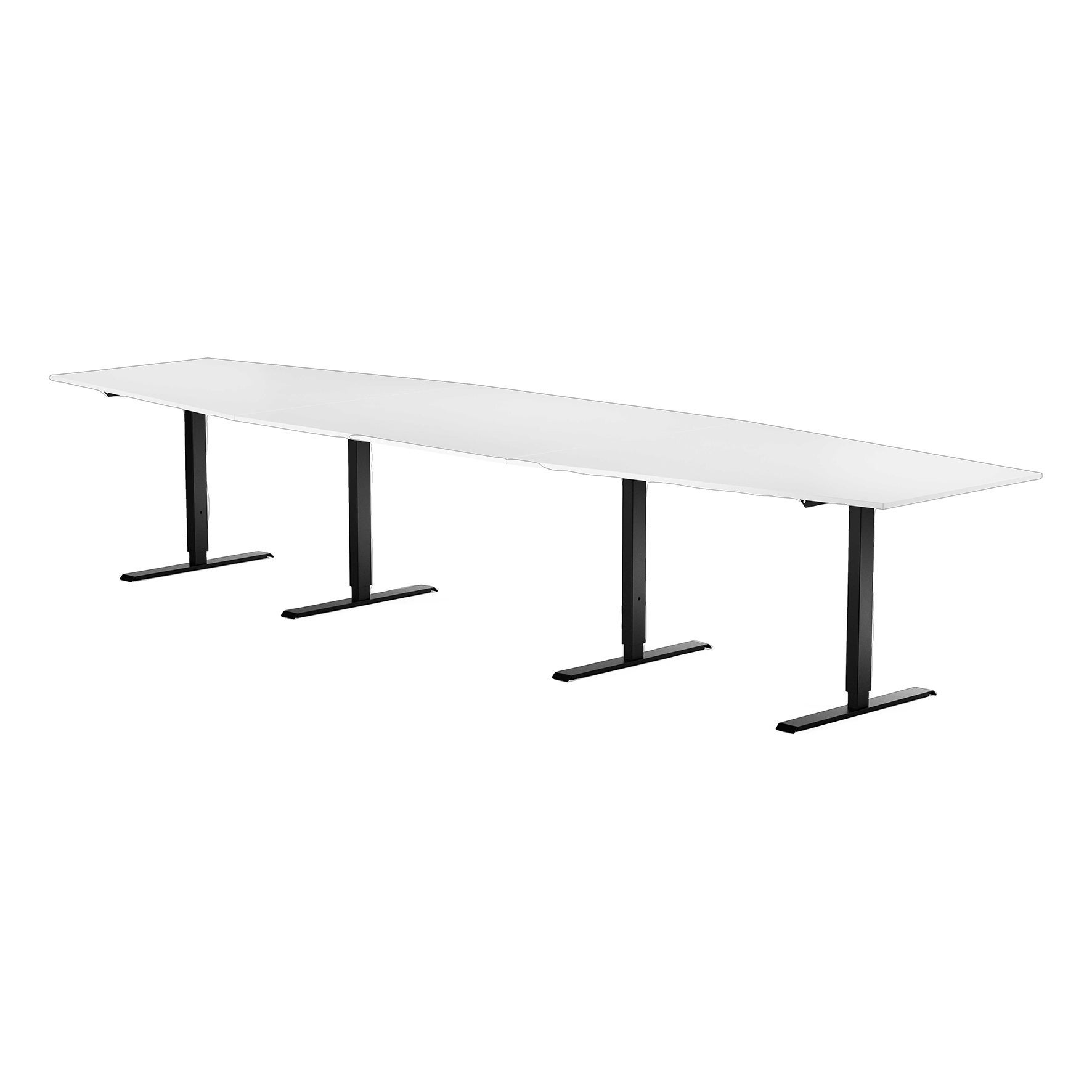 [8560872] Konferensbord 4200 x 1200 mm Vit/Svart