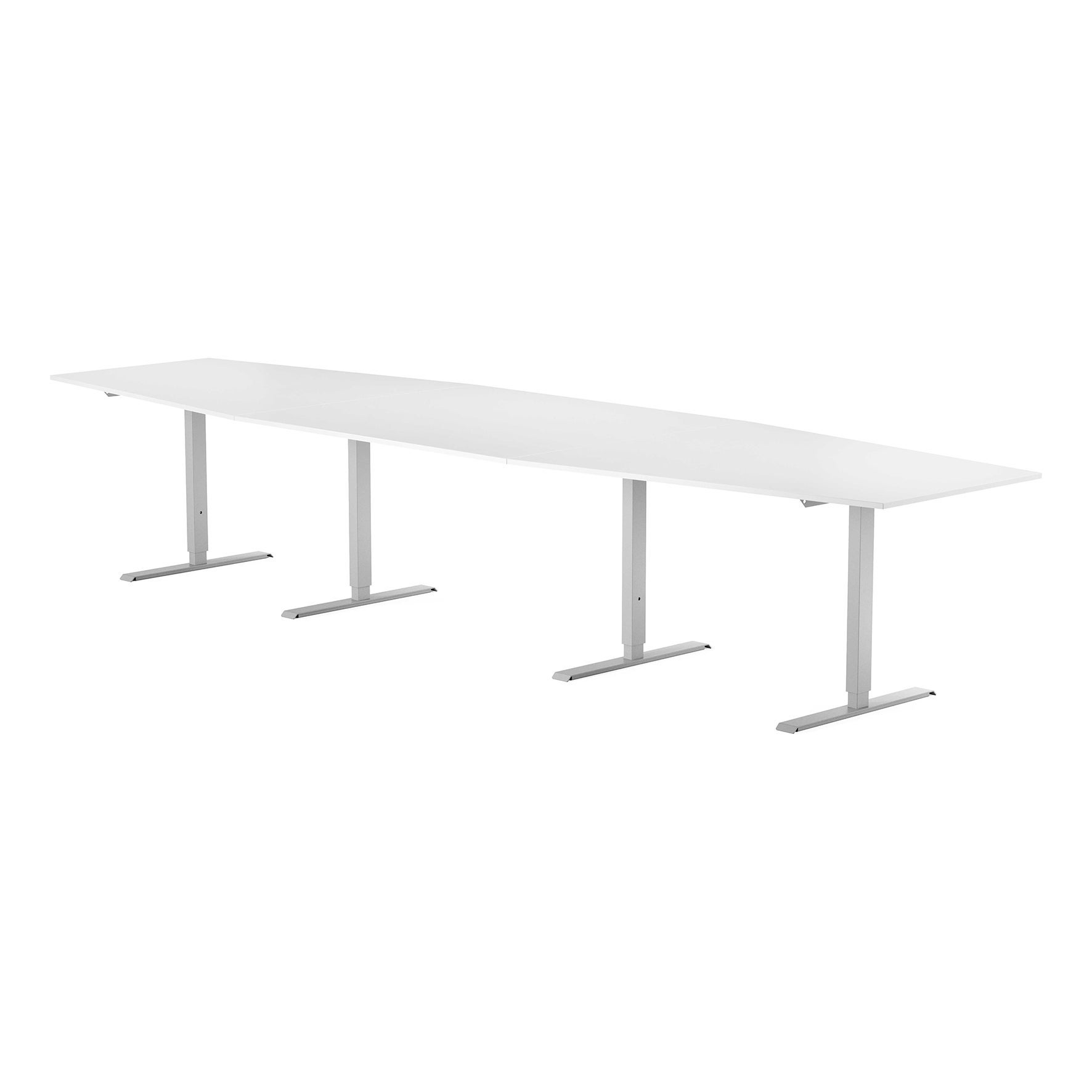 [8560877] Konferensbord 4200 x 1200 mm Vit/Silver