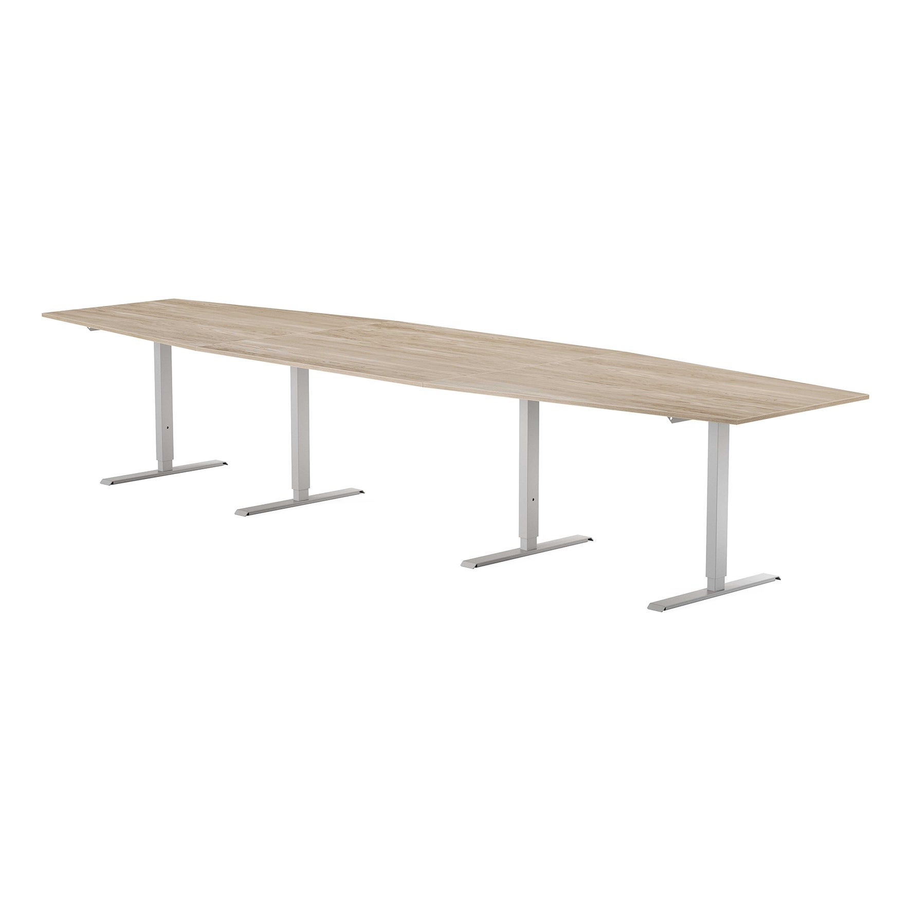 [8560879] Konferensbord 4200 x 1200 mm Vit ask/Silver