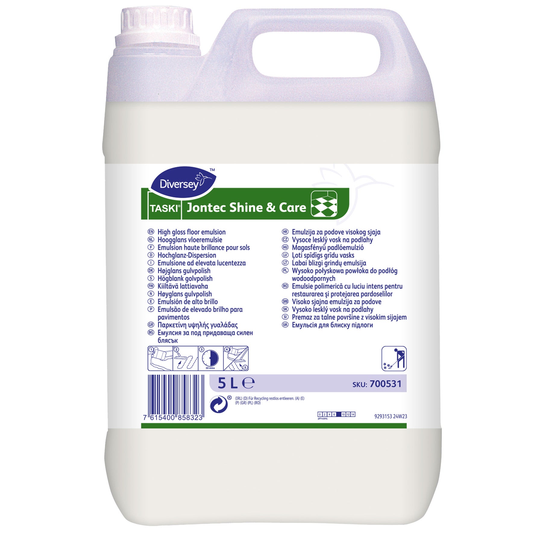 [8566591] Golvpolish högblank Jontec Shine & Care 5 liter