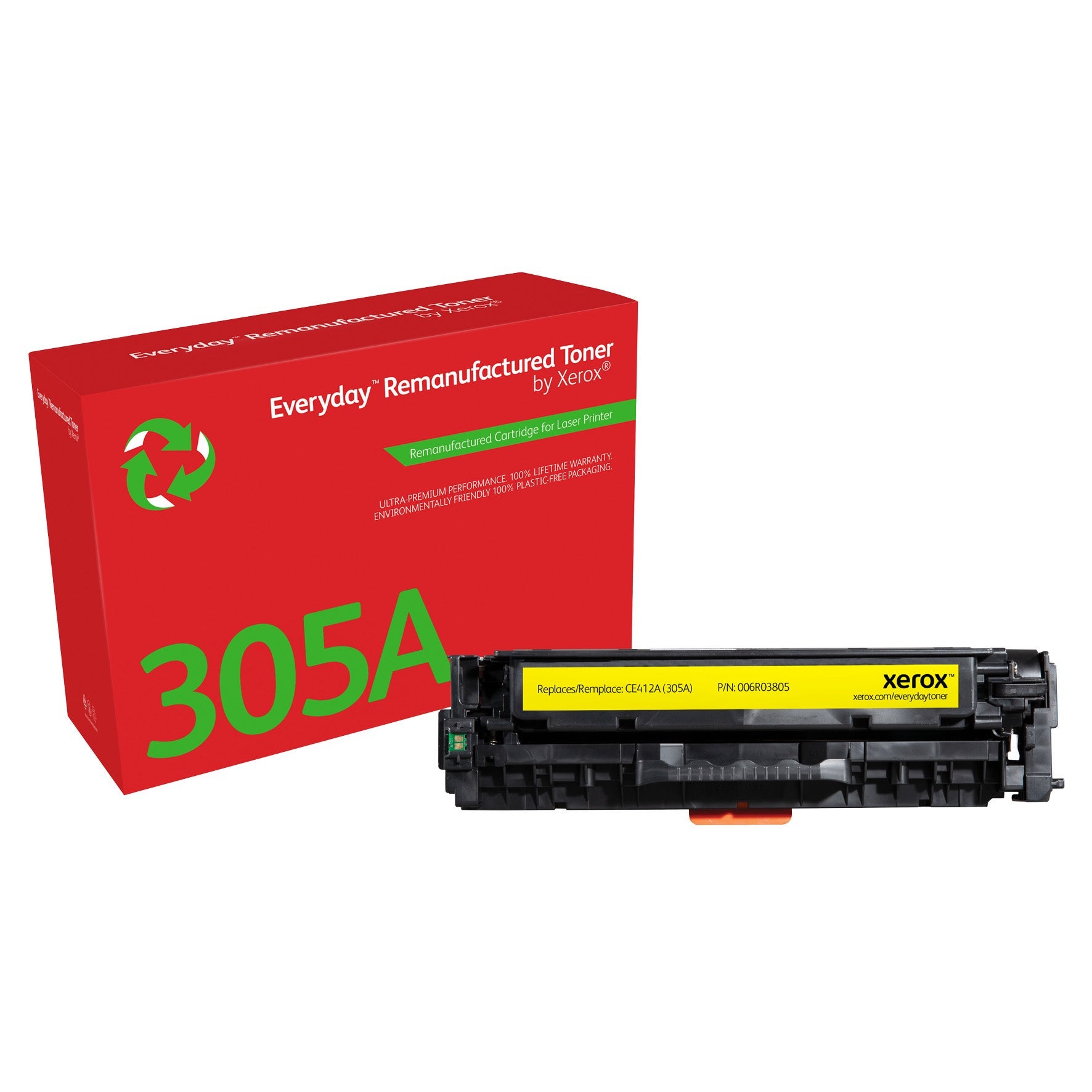 [8568636] Toner Xerox Everyday 305A CE412A 2,6k gul